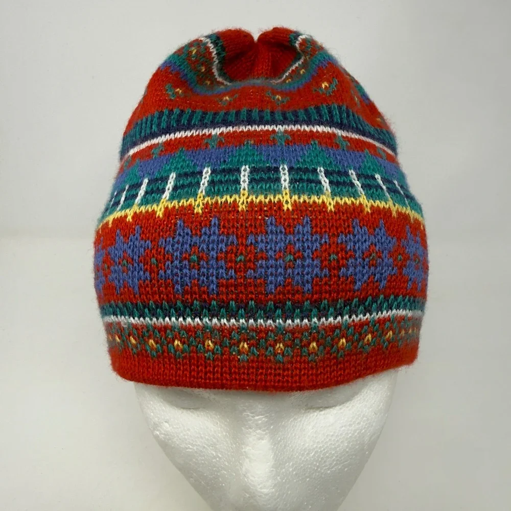 Vintage Swix Wool Blend Swedish Ski Nordic Hat w Tassel 50% Wool 50% Acrylic EUC